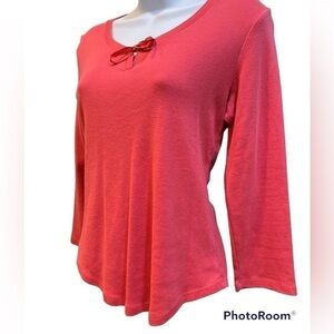 Secondhand Sunday Sale! LOFT Keyhole Jersey Knit T-shirt Top 3/4 Sleeves